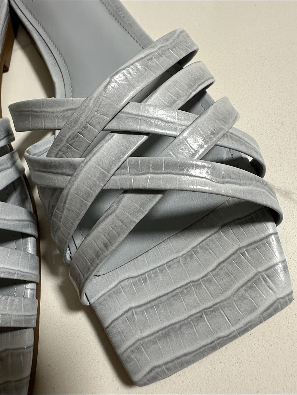 Marc Fisher LTD Strappy Leather Slide Sandals - Picture 9 of 9
